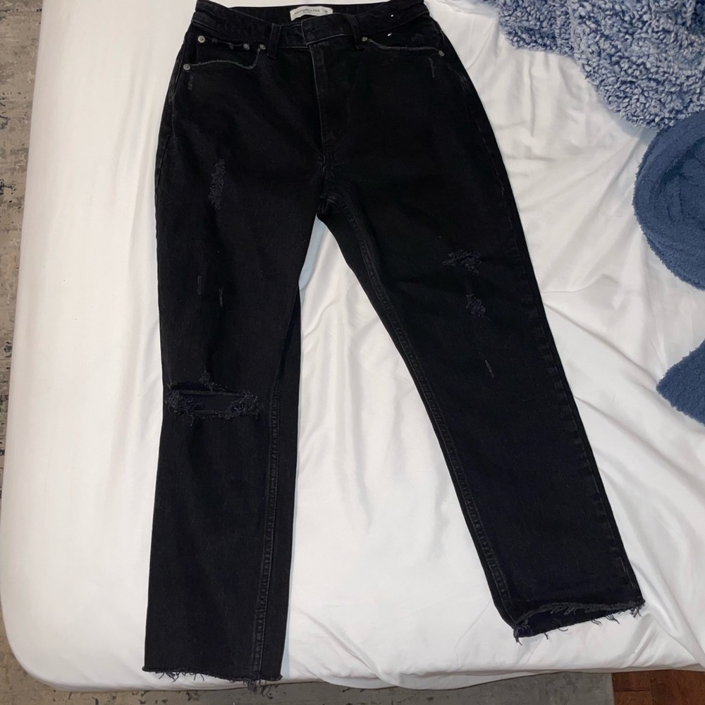 NWT Abercrombie black mom jeans *CURVE LOVE